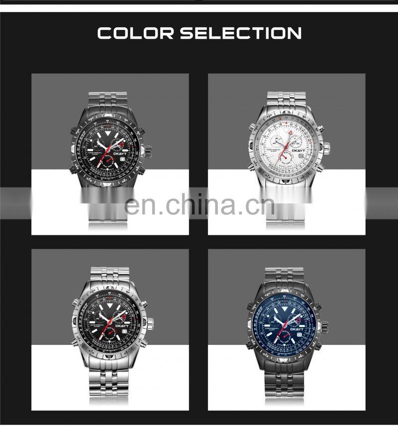 Stainless Steel Back Quartz Movt Wrist Watch Mens Modern Watch