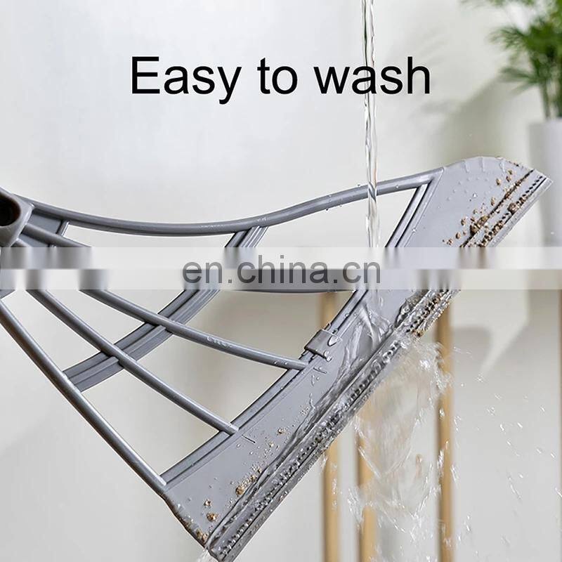 Rubber Broom Hand Push Sweeper Magic Broom Floor Wiper Squeegee for Floor Cleaning Floor Squeegee Sweeping Brush Pet Hair Broom