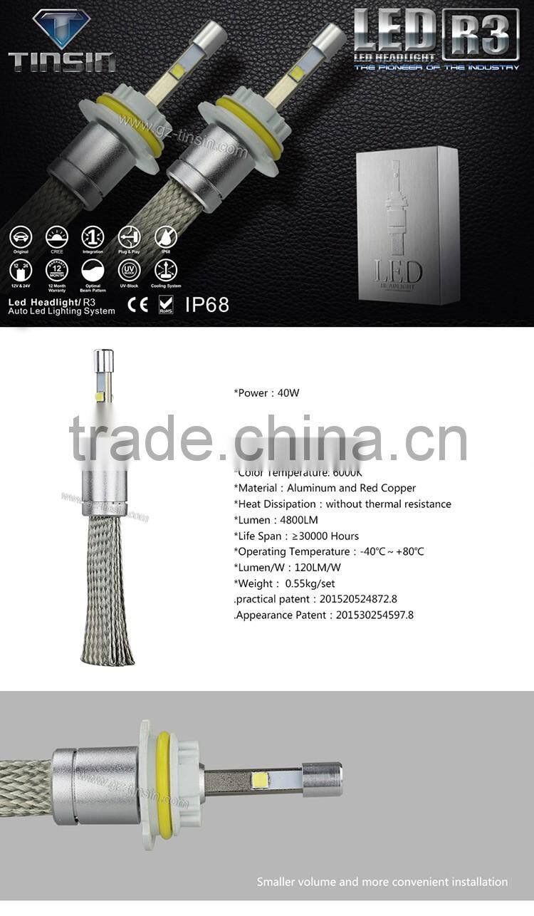 Easilly installation 5.75 led headlight,9007 led headlight,p15d led motorcycle headlight