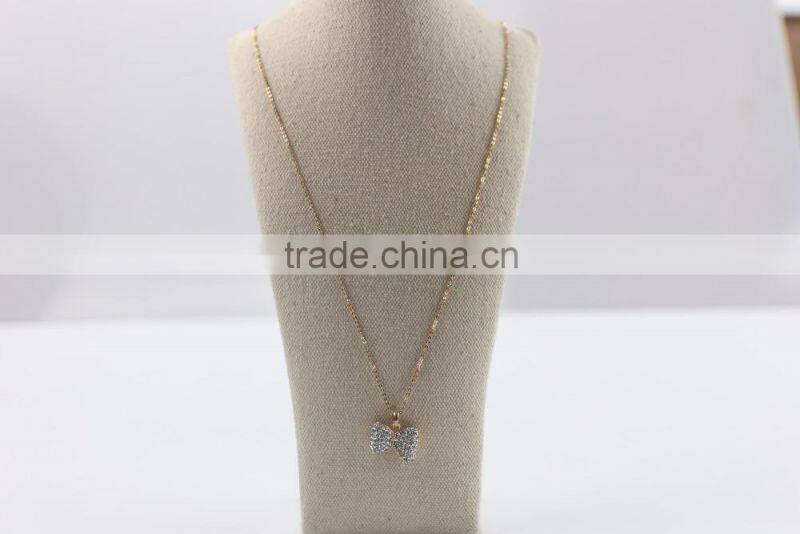 2015 New product cute bowknot pendant necklace China jewelry wholesale