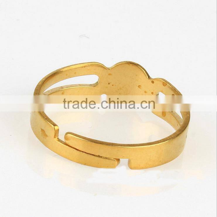 South Korea diy Jewelry accessories High quality brass plating couple rings