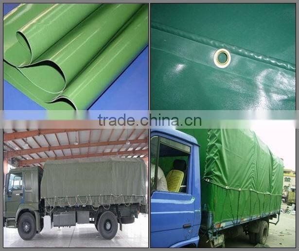 Canvas PVC Coated Tarpaulin Fabric With Fire Retardant Treatment