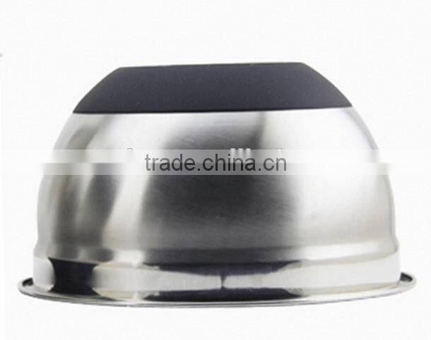 Stainless Steel deep Mixing Bowl silicon base Black color