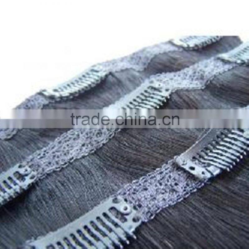 New Year's gift 100% remy human hair extension,Indian clip in hair
