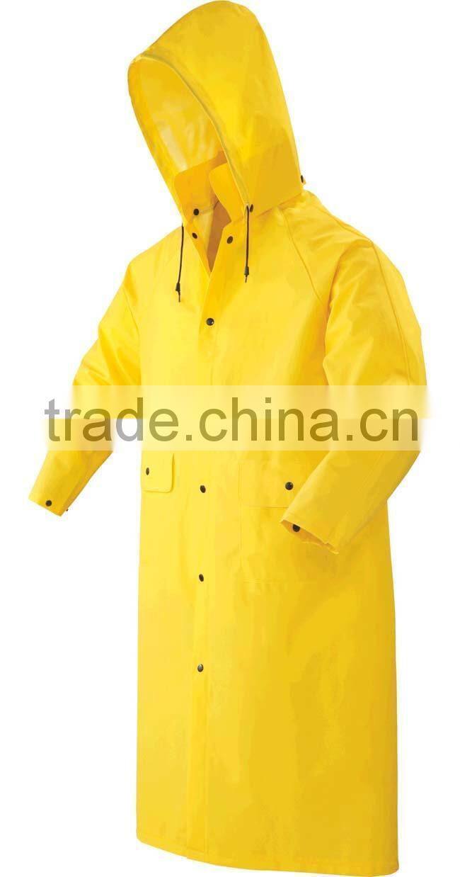 Long Hooded Waterproof Raincoat For Men