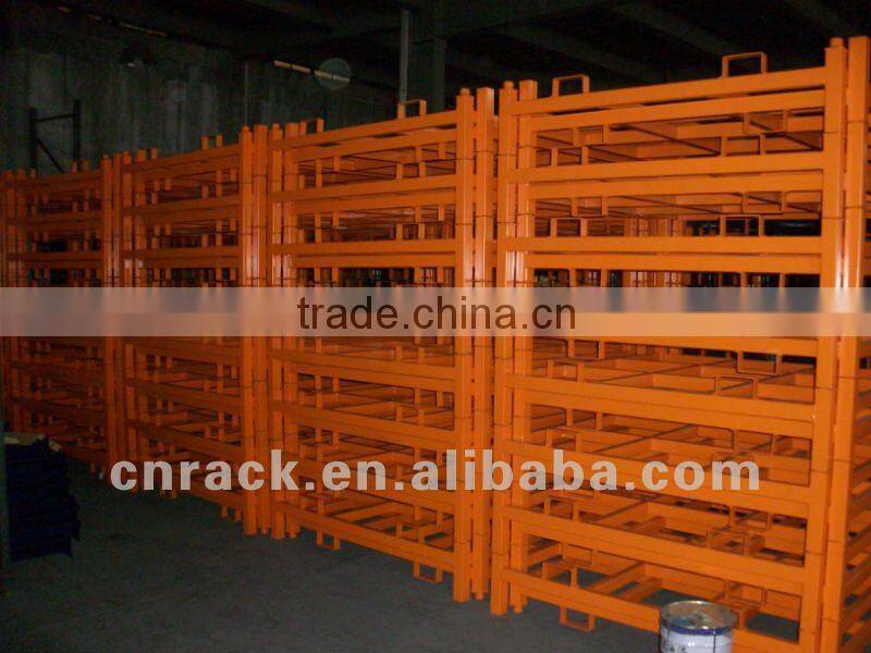 Steel plate stacking rack