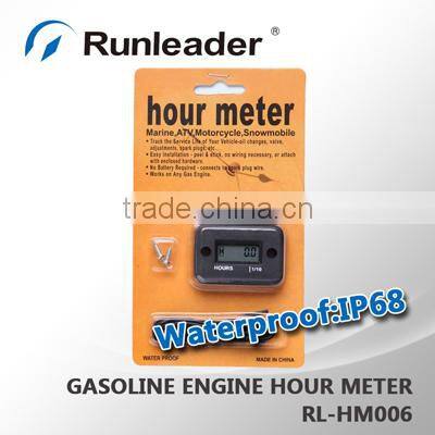 Digital Inductive Waterproof Gasoline Engine Hour Meter Running Hours Meter For Motorcycle,Marine,Jet Ski,Boat
