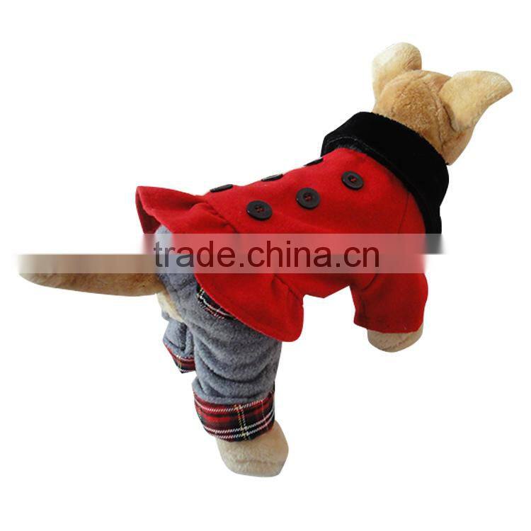 Wholesale Fashional Europe America Style Woolen Cloth Four Legs Style Dog Jumpsuits