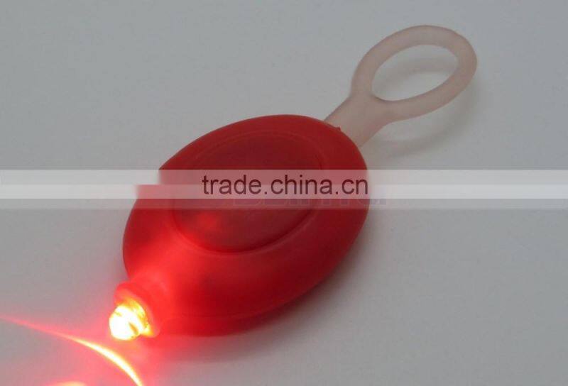 Silicon Key Holder Run Safe LED Light Red Anti Lost Warning Flashlight