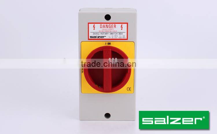 Salzer AC SAA63 Isolator Switch with IP65 Plastic Box (CE Certificate)