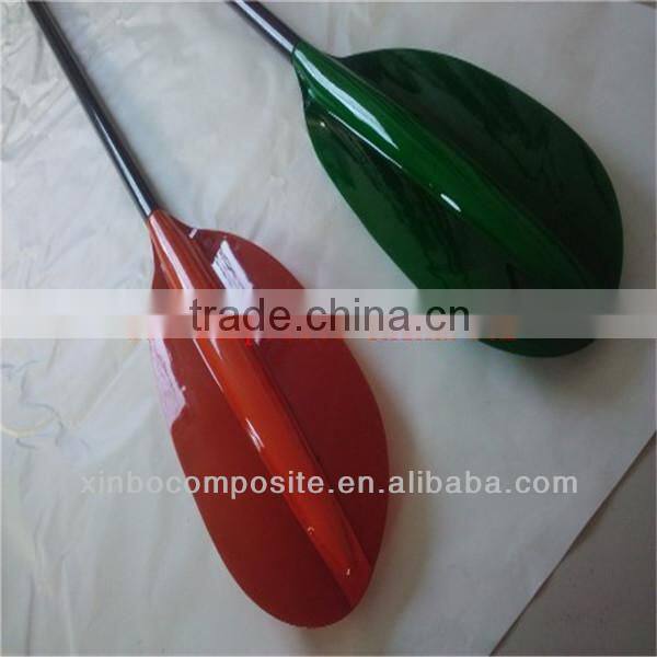 Hot saling colorful customized glass fiber kayak paddle blade with round hand