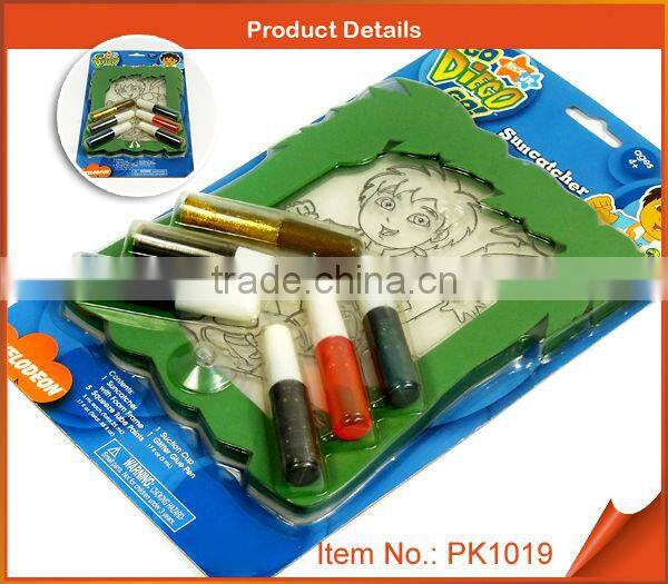 paint on the boy shape suncatcher art set