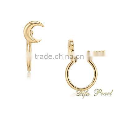 2015 Factory Direct Sale 18Carat Yellow Gold Clip-on Earring Jewelry Wholesale Akoya Pearl Jewelry Pearl Earring Mounting