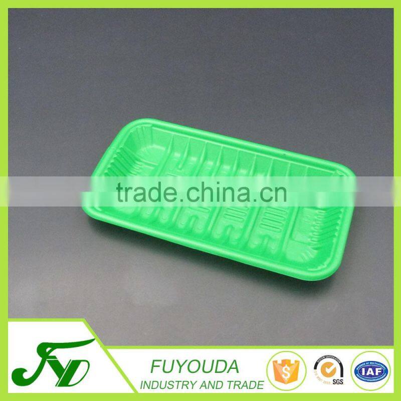 New fashion big green plastic food tray
