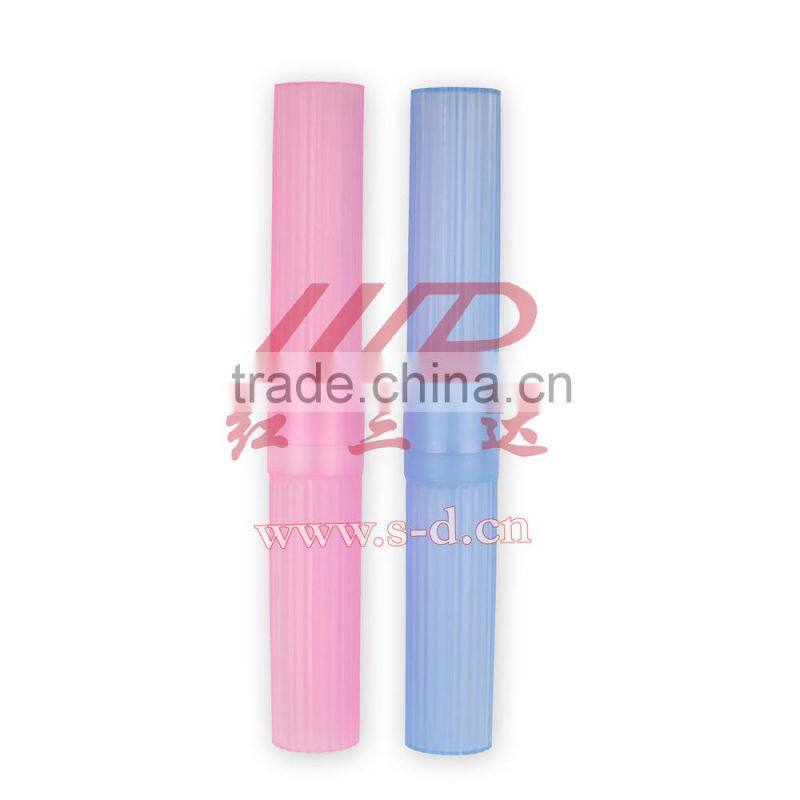 Travel set toothbrush barrel