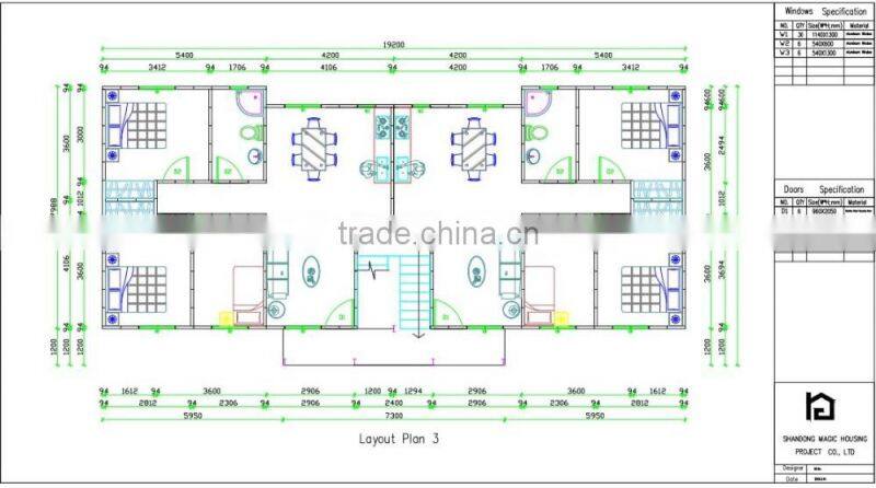 Fast Assembling modern prefabricated house/prefab villa/mobile villa