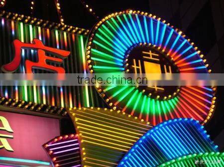 DMX512 system 1000mm DC24V RGB digital neon led tube, led neon flexible tube