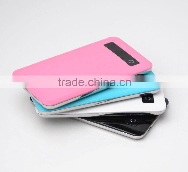 2014 newest style Mobile Power bank, Slim power bank 5000mah,Touch screen power bank