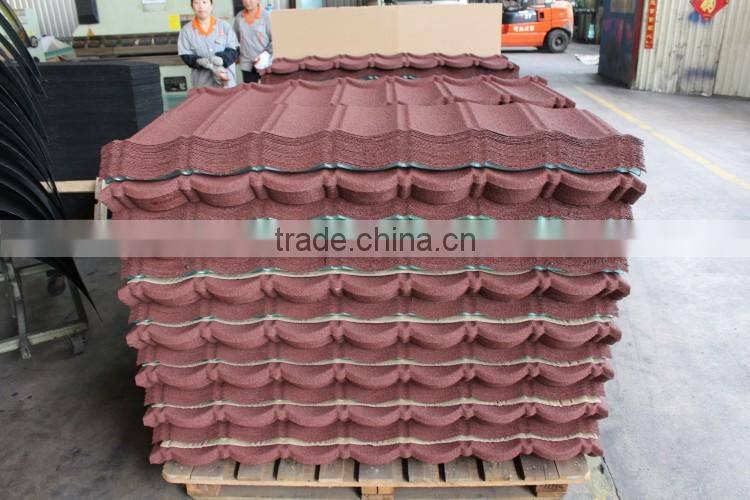 Color Stone Coated Metal Roof Tiles
