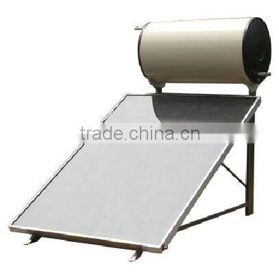 Flat panel solar water heater for home