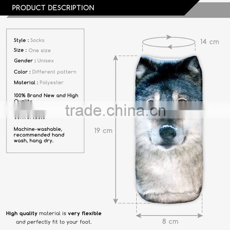 fashion popupar socks high quality 3d digital full print colorful ankle socks sports unisex custom hot sale stretch spandex