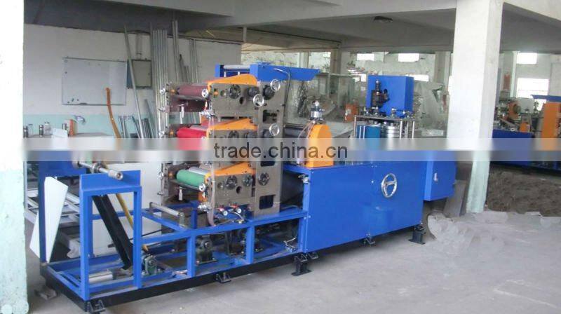 Three Colors Printing and Folding Napkin Paper Machine