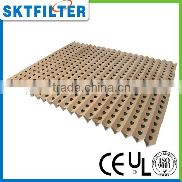 Fcatory price pleated cardboard Paint booth filter paper