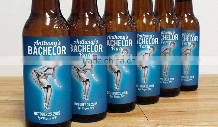 custom sticker seal bottles, PVC Shrink Label