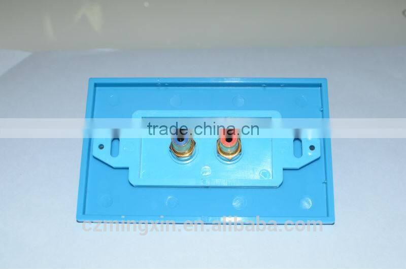 2RCA connector electrical socket waterproof panel decorative plates for walls