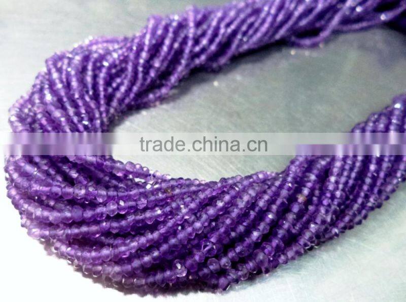 HANDMADE NATURAL BLUE FIRE LABRADORITE 3-4MM RONDELLE FACETED LOOSE BEADS STRAND