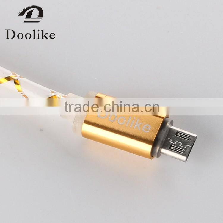 Hot selling high quality USB light Cable For Samsung Mrice USB data Cable 1m Wholesale For Iphone data Cable