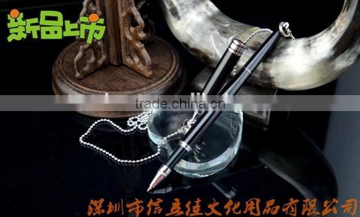 desk pen with chain, table ballpoint pen, stand pen for hotel