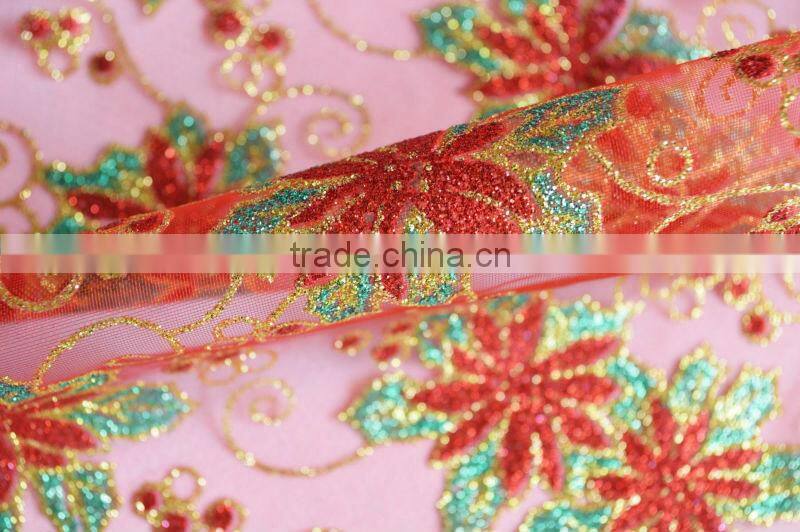 Organdy Printed Fabric for Christmas Designs