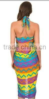 printed brightful beach towel pareo