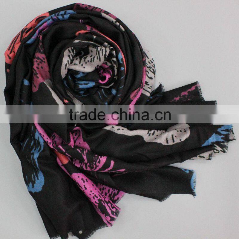 High quality women 100% wool scarf
