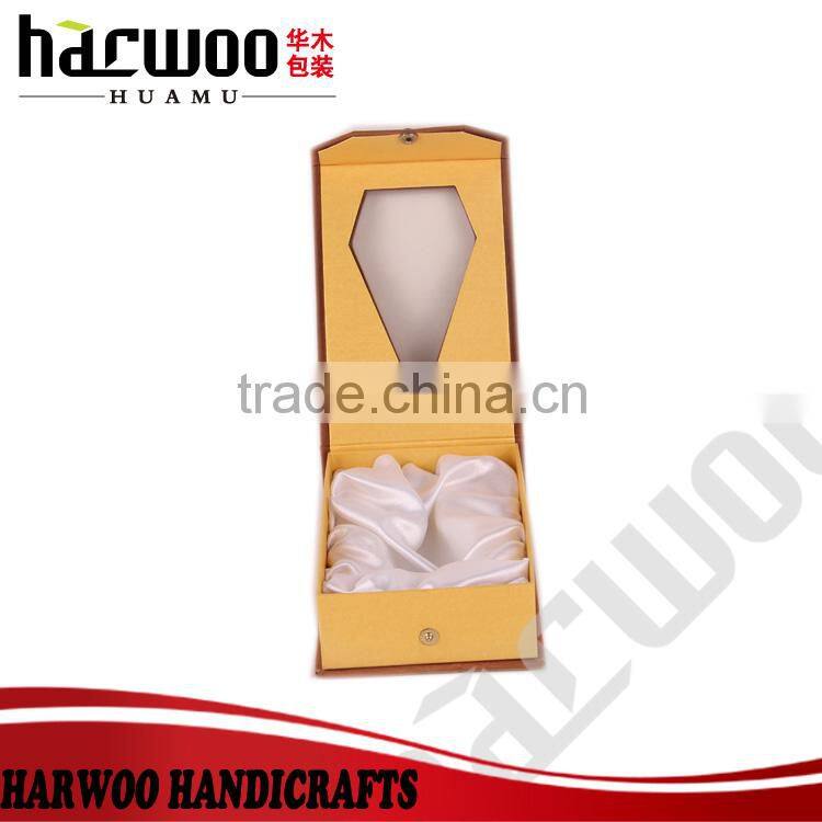 2014 wholesale velvet perfume boxes with clear window