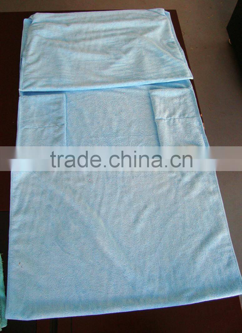 china supplier custom cotton or microfiber Portable beach lounger towel