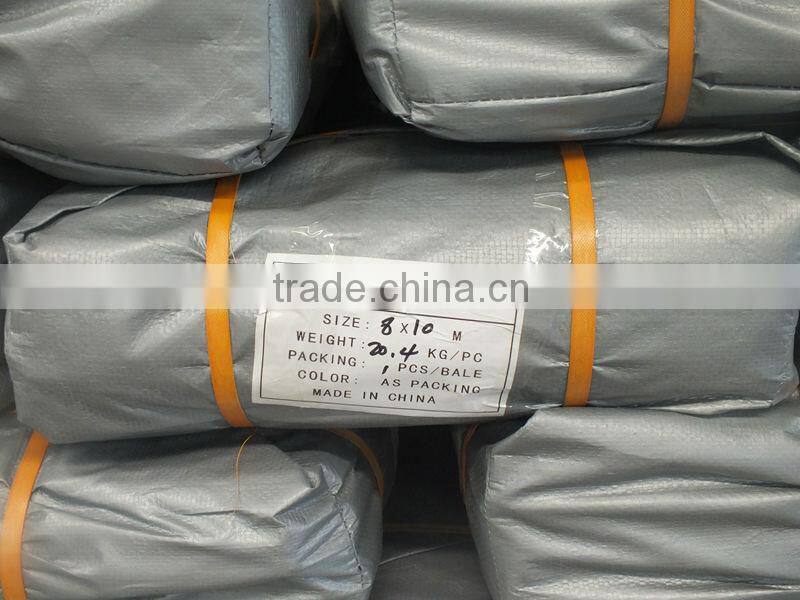 Double Silver Poly Tarp Waterproof Plastic Tarps Direct Sheet Manufacturer Truck Tarpaulin Covers