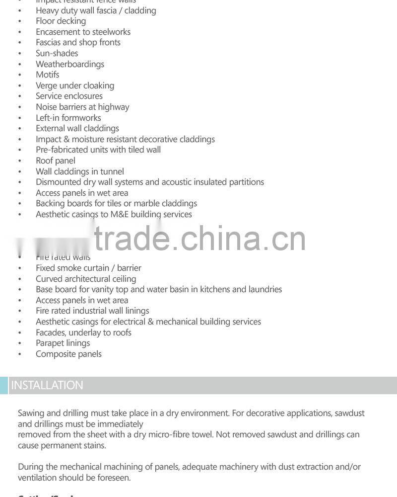 Fireproof Calcium Silicate Board used for Blast Relief Systems, Blast Relief Wall