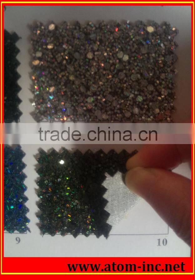 2016 new design shining lace glitter PU synthetic leather