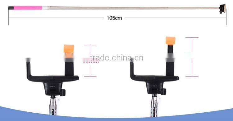 Extendable Folding Wired Selfi Selfie Stick Phone Camera Monopod Self-Pole for iPhone Android