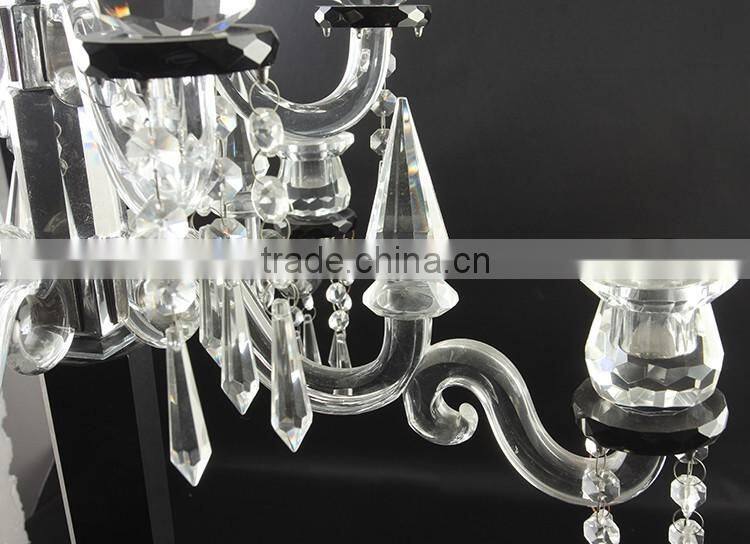 Factory sale European style simple design Crystal Candelabra crystal candleholder & Centerpiece for Wedding Event