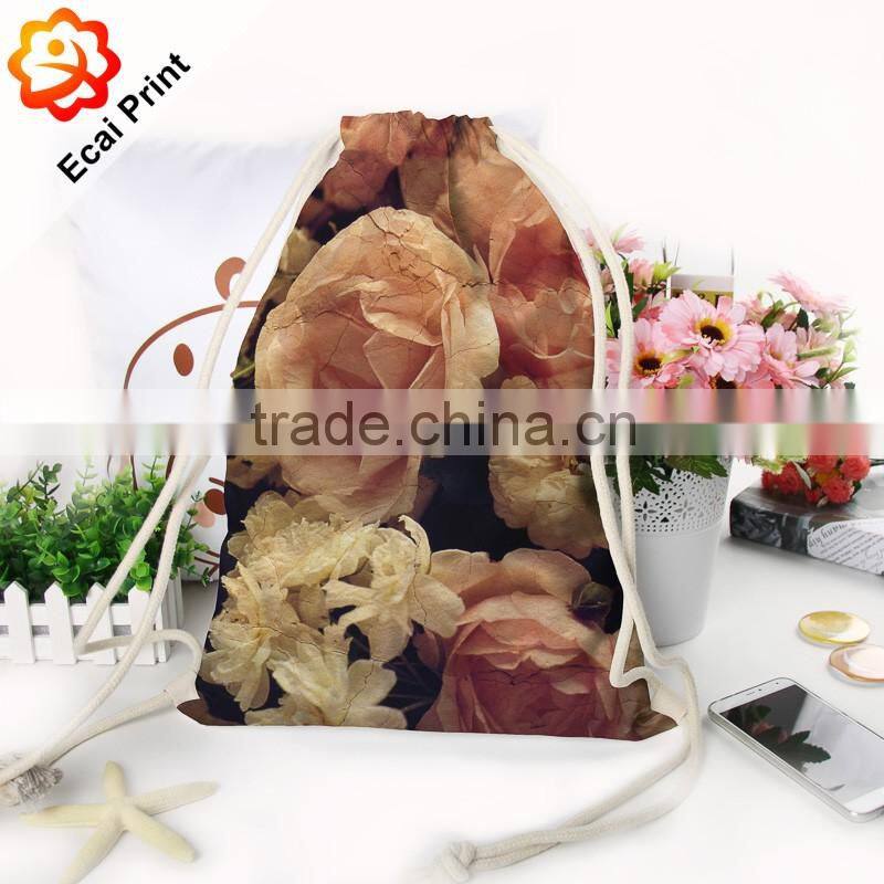 2016 dropship custom made sublimated cinch bag