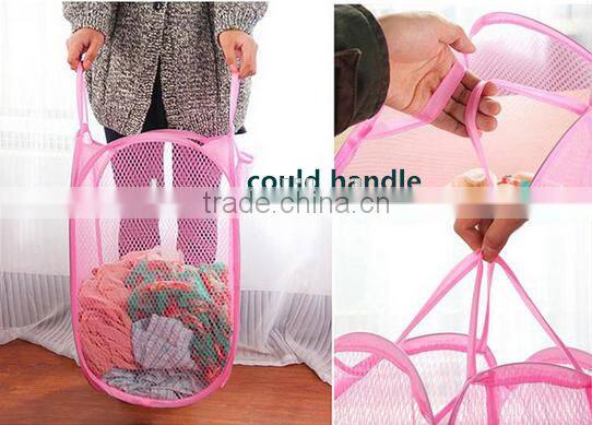 YIWU RODA Polyester mesh optional multicolor optional folding laundry basket