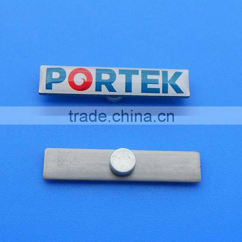 company job metal name plate with magnet backing