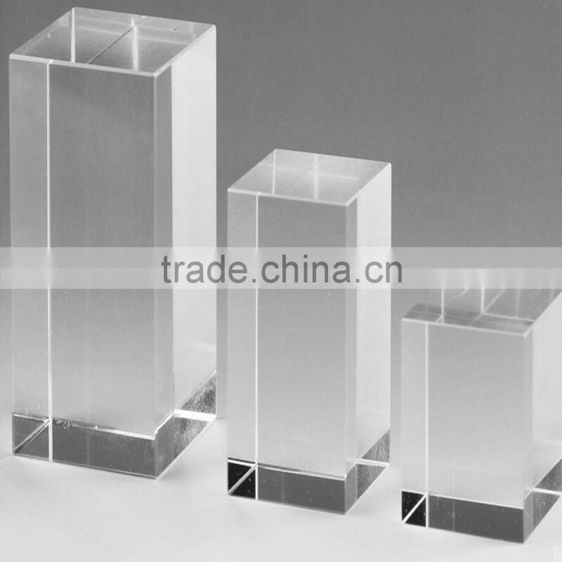 China Factory Custom logo Engraving K9 Crystal Award obelisk block trophy