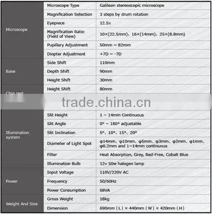 KT-88T digital slit lamp with CE