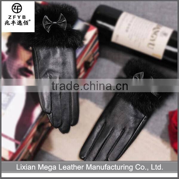 High Quality Cheap Custom Rabbit Fur Gloves