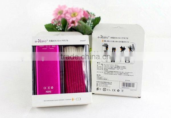2015 hottest electrical goods 1050mah hand warmer and power bank hot sale