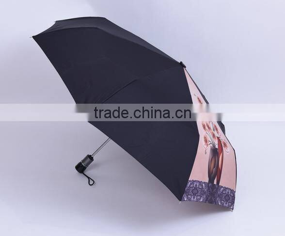 190T Fabric with Teflon Strong windproof superlight frame 8 ribs automatic travel umbrella with Aluminium frame